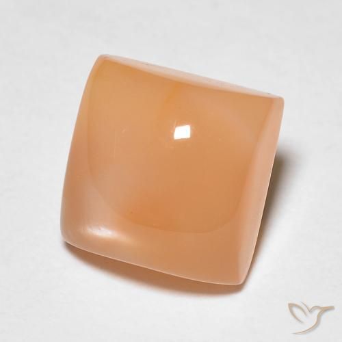 2.28 ct Orange Moonstone Stone, Natural Moonstone in Square Cabochon Shape for Sale