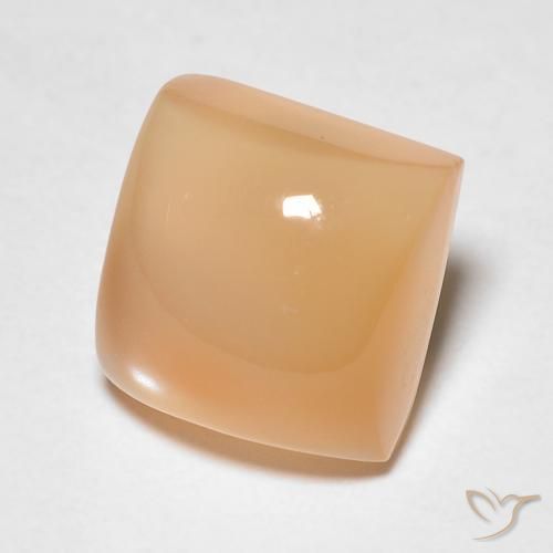 2.51 ct Orange Moonstone Stone, Natural Moonstone in Square Cabochon Shape for Sale