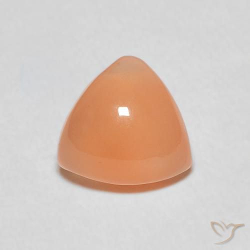 1.40ct Natural Light Orange Moonstone, Trillion, Translucent