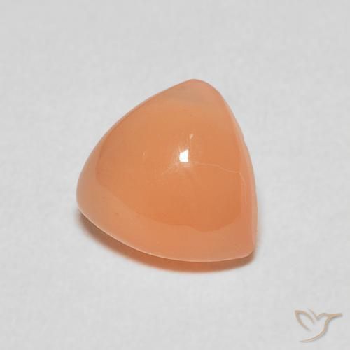 1.40 ct Orange Moonstone Stone, Natural Moonstone in Trillion Cabochon Shape for Sale