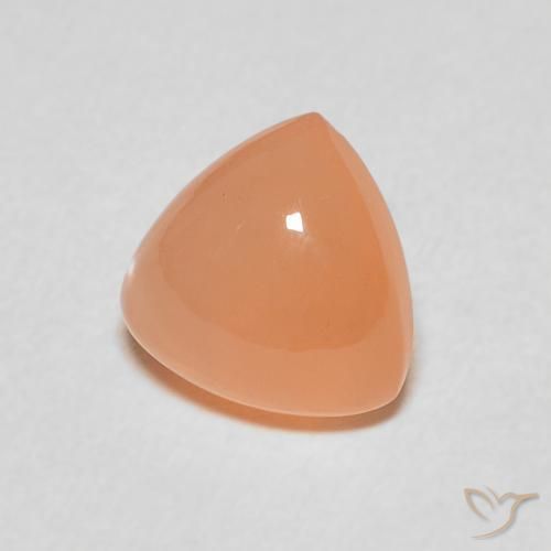 1.77 ct Orange Moonstone Stone, Natural Moonstone in Trillion Cabochon Shape for Sale
