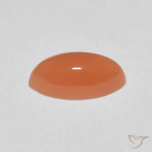 Moonstone Gemstone in 10 x 5 mm (calibrated) Size for Sale, Moonstone Stone in Light Reddish Orange Color