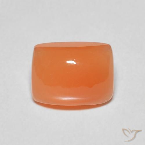 2.48ct Natural Deep Orange Moonstone, Cushion, Translucent