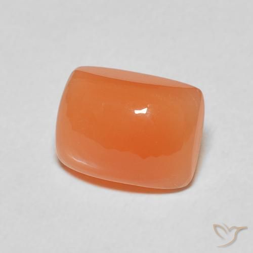 2.48 ct Orange Moonstone Stone, Natural Moonstone in Cushion Cabochon Shape for Sale