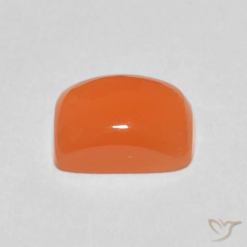 Moonstone Gemstone in 9 x 7 mm (calibrated) Size for Sale, Moonstone Stone in Deep Orange Color