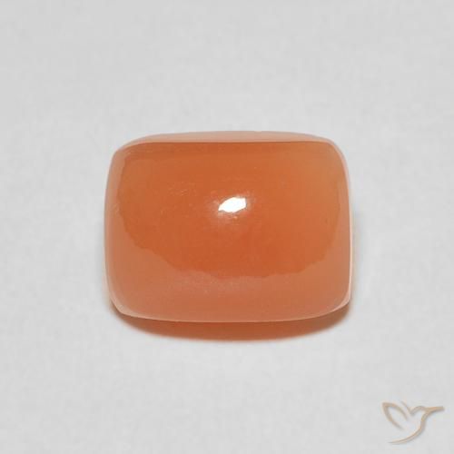 2.80ct Natural Reddish Orange Moonstone, Cushion, Translucent