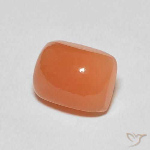2.80 ct Orange Moonstone Stone, Natural Moonstone in Cushion Cabochon Shape for Sale