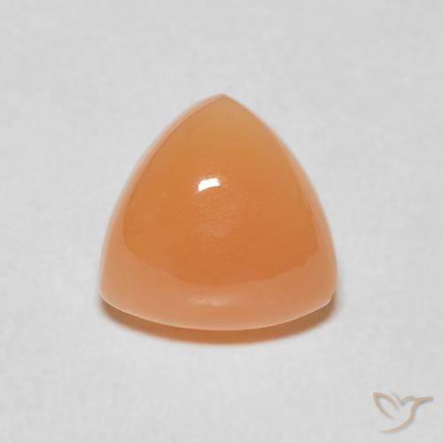 1.83ct Natural Warm Apricot Orange Moonstone, Trillion, Translucent