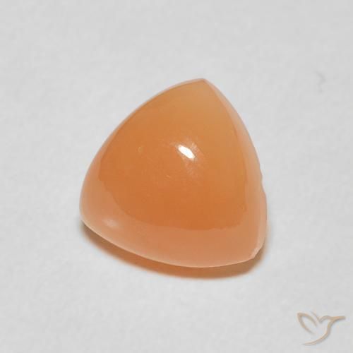 1.83 ct Orange Moonstone Stone, Natural Moonstone in Trillion Cabochon Shape for Sale