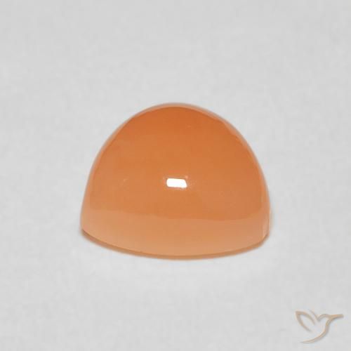 Moonstone Gemstone in 8 x 8 mm (calibrated) Size for Sale, Moonstone Stone in Warm Apricot Orange Color