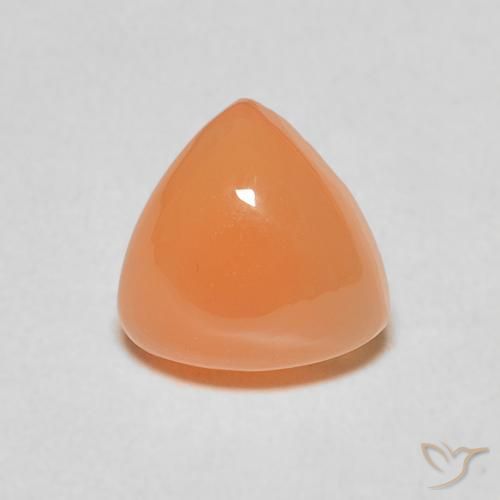 1.84ct Natural Reddish Orange Moonstone, Trillion, Translucent