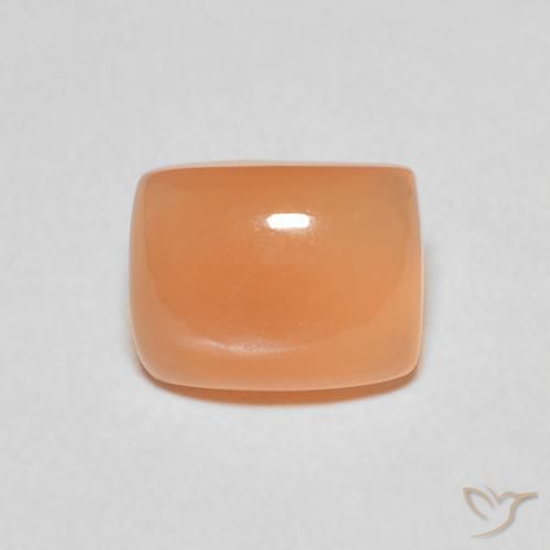 2.54 ct Orange Moonstone Gemstone, Moonstone Gem in Cushion Cabochon Shape for Sale.