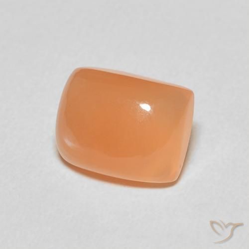 2.54 ct Orange Moonstone Stone, Natural Moonstone in Cushion Cabochon Shape for Sale