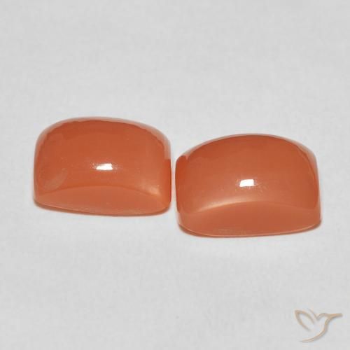 Moonstone Gemstones in 9.5 x 7.1 mm Size for Sale, Moonstone Stones in Fire Orange Color