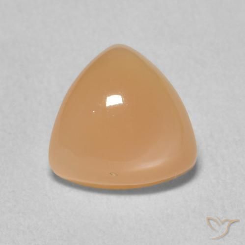 1.67ct Natural Cantaloupe Orange Moonstone, Trillion, Translucent