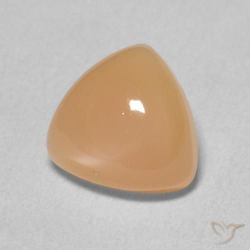 1.67 ct Orange Moonstone Stone, Natural Moonstone in Trillion Cabochon Shape for Sale