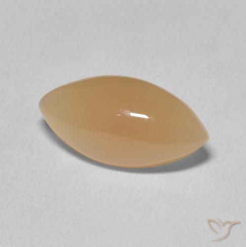 2.91 ct Orange Moonstone Stone, Natural Moonstone in Marquise Cabochon Shape for Sale