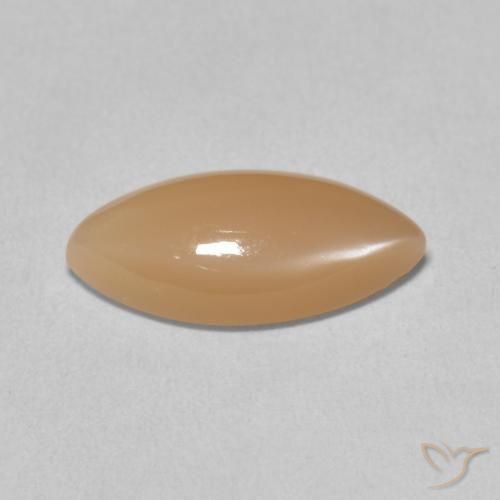 Moonstone Gemstone in 14 x 7 mm (calibrated) Size for Sale, Moonstone Stone in Medium Orange Color