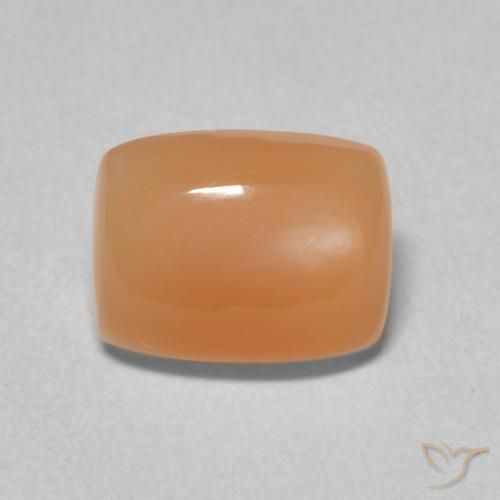 2.10ct Natural Cantaloupe Orange Moonstone, Cushion, Translucent