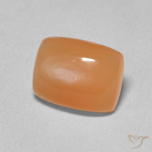 2.10 ct Orange Moonstone Stone, Natural Moonstone in Cushion Cabochon Shape for Sale