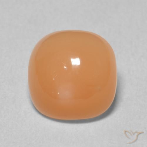 2.01ct Natural Medium Orange Moonstone, Cushion, Translucent