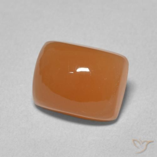 2.75 ct Orange Moonstone Stone, Natural Moonstone in Cushion Cabochon Shape for Sale