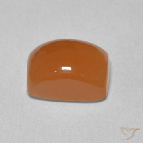 Moonstone Gemstone in 9 x 7 mm (calibrated) Size for Sale, Moonstone Stone in Deep Orange Color