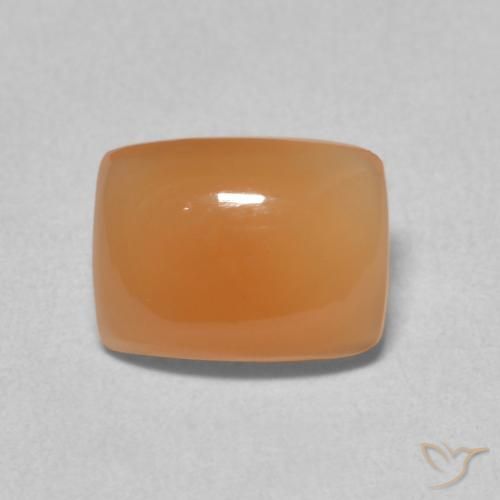 2.19ct Natural Warm Apricot Orange Moonstone, Cushion, Translucent