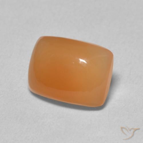 2.19 ct Orange Moonstone Stone, Natural Moonstone in Cushion Cabochon Shape for Sale