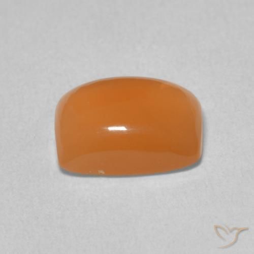 Moonstone Gemstone in 9 x 7 mm (calibrated) Size for Sale, Moonstone Stone in Warm Apricot Orange Color