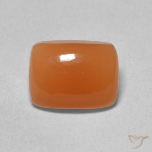2.04ct Natural Medium Orange Moonstone, Cushion, Translucent
