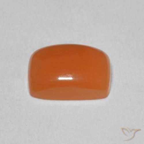 Moonstone Gemstone in 9 x 7 mm (calibrated) Size for Sale, Moonstone Stone in Medium Orange Color