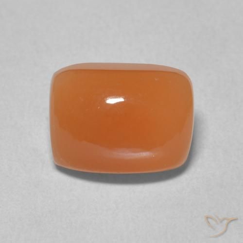 2.41ct Natural Medium Orange Moonstone, Cushion, Translucent