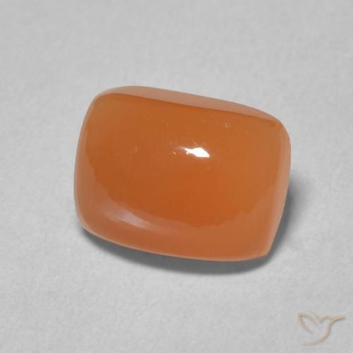 2.41 ct Orange Moonstone Stone, Natural Moonstone in Cushion Cabochon Shape for Sale