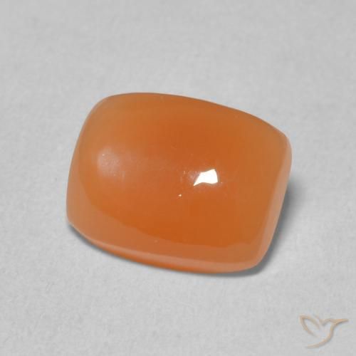 1.96 ct Orange Moonstone Stone, Natural Moonstone in Cushion Cabochon Shape for Sale