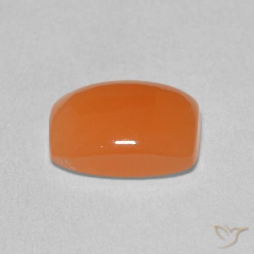 Moonstone Gemstone in 9.3 x 7.3 mm Size for Sale, Moonstone Stone in Reddish Orange Color