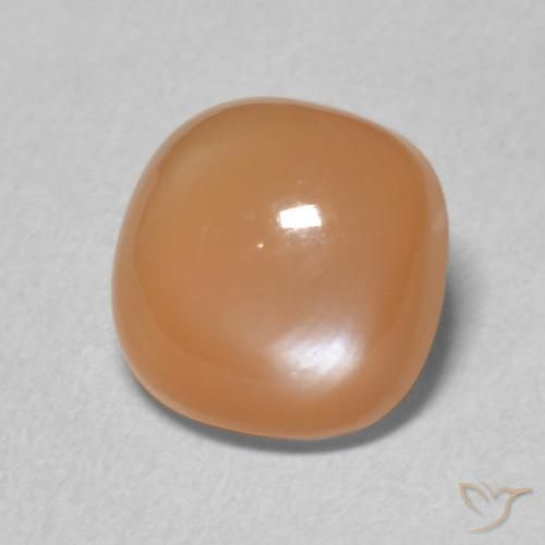 1.96 ct Orange Moonstone Stone, Natural Moonstone in Cushion Cabochon Shape for Sale