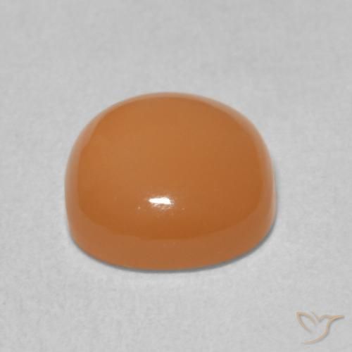 Moonstone Gemstone in 8 x 8 mm (calibrated) Size for Sale, Moonstone Stone in Peach Orange Color