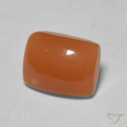 2.19 ct Orange Moonstone Stone, Natural Moonstone in Cushion Cabochon Shape for Sale