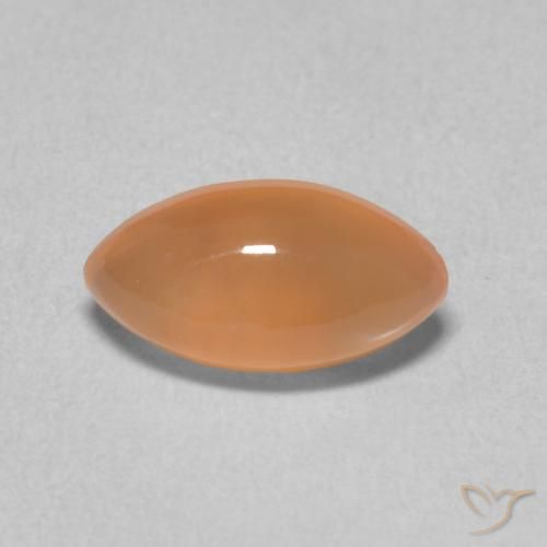 1.12ct Natural Light Reddish Orange Moonstone, Marquise, Translucent