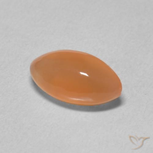 1.12 ct Orange Moonstone Stone, Natural Moonstone in Marquise Cabochon Shape for Sale