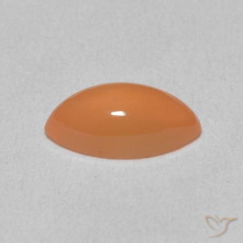 Moonstone Gemstone in 10 x 5 mm (calibrated) Size for Sale, Moonstone Stone in Light Reddish Orange Color