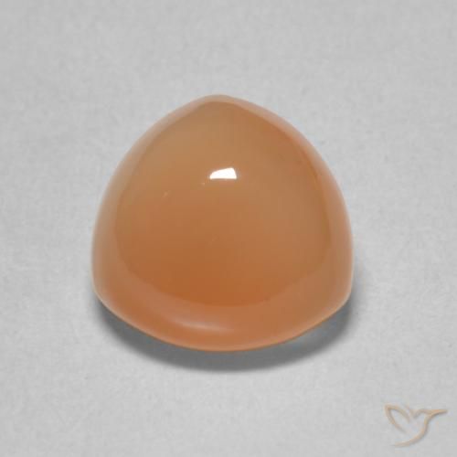 2.04ct Natural Peach Orange Moonstone, Trillion, Translucent