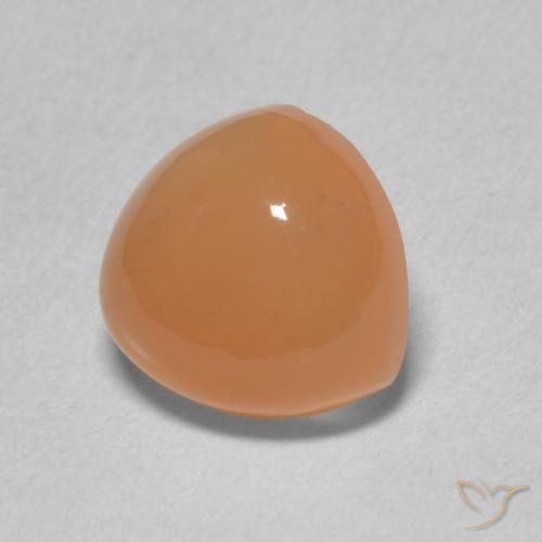 2.04 ct Orange Moonstone Stone, Natural Moonstone in Trillion Cabochon Shape for Sale