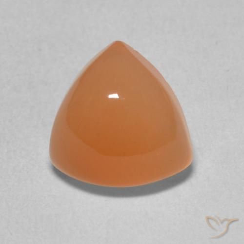 1.92ct Natural Light Orange Moonstone, Trillion, Translucent