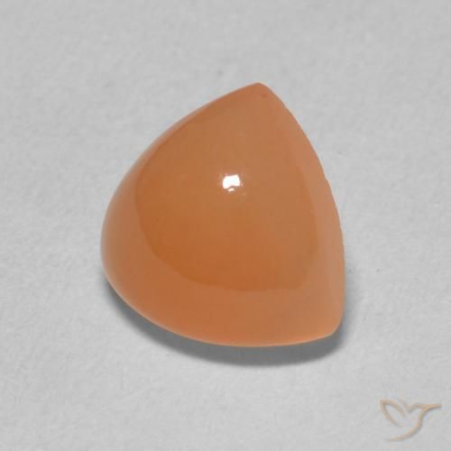 1.92 ct Orange Moonstone Stone, Natural Moonstone in Trillion Cabochon Shape for Sale