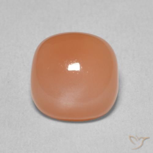 2.34 ct Orange Moonstone Gemstone, Moonstone Gem in Cushion Cabochon Shape for Sale.