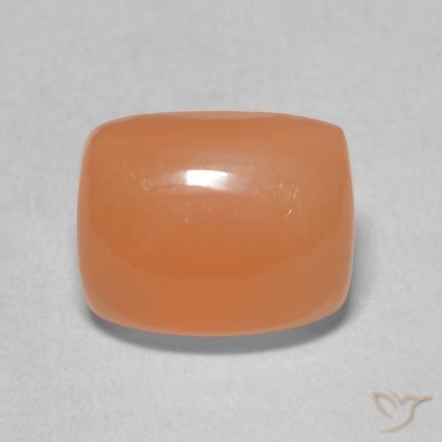 2.40ct Natural Light Reddish Orange Moonstone, Cushion, Translucent