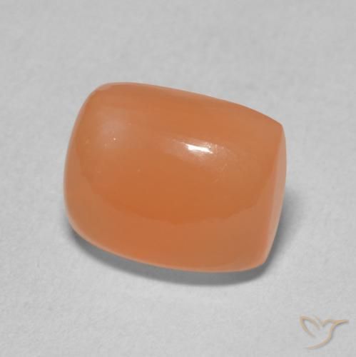 2.40 ct Orange Moonstone Stone, Natural Moonstone in Cushion Cabochon Shape for Sale