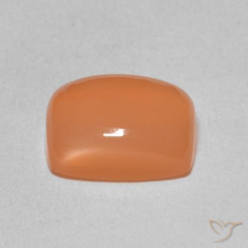 Moonstone Gemstone in 9 x 7 mm (calibrated) Size for Sale, Moonstone Stone in Light Reddish Orange Color